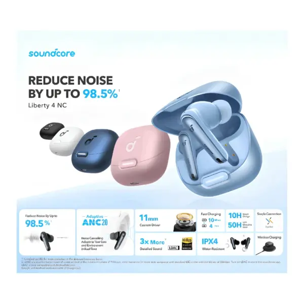 ANKER Soundcore Liberty 4NC Wireless Earbuds Noice Cancellation at Nextechstore.lk