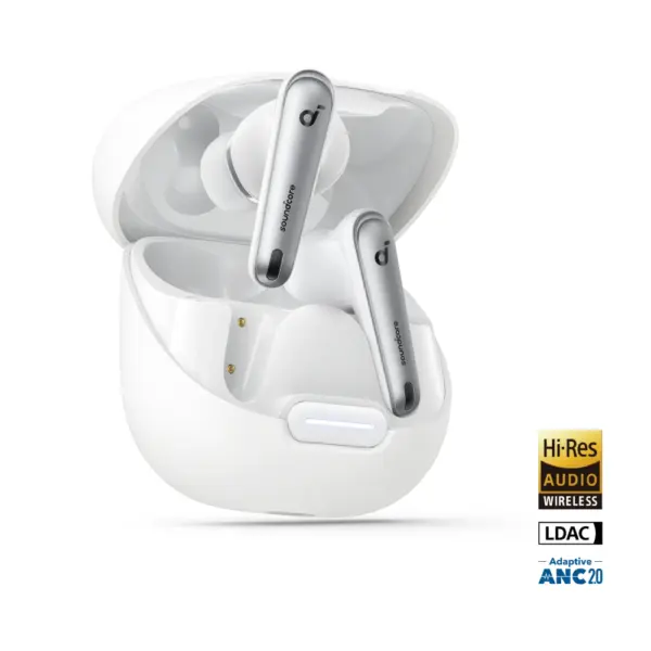 Anker SoundCore Liberty 4NC White with white Background