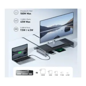 Anker 675 USB-C Monitor Stand Dock (12-in-1 with Wireless Charging) 100W Max Output at Nextechstore.lk