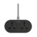 LDNIO SC2018 Universal 2 AC Outlet Extension Cord Front View At Nextechstore.lk