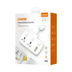 LDNIO SC2413 2500W Universal Outlet With USB-C AND USB-A Ports Box at Nextechstore.lk