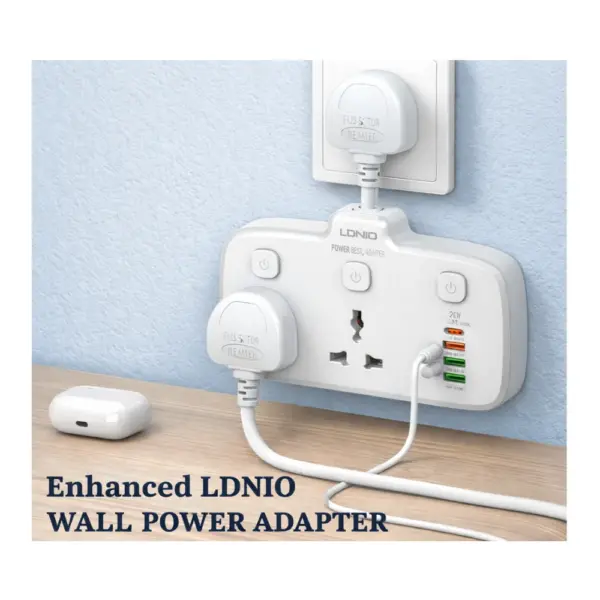 LDNIO SC2413 2500W Universal Outlet With USB-C AND USB-A Ports Enhanced Universal Adapter At Nextechstore.lk