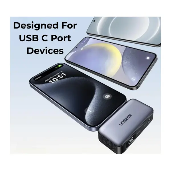 UGREEN 5000mAh 20W Power Bank with Built-in USB-C Connector Designed For All the Devices with USB-C Charging at Nextechstore.lk