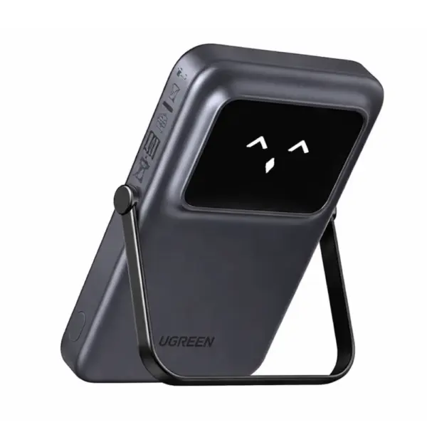 Ugreen UNO 20W 10000mAh Magnetic Wireless Powerbank Front Side with Stand At Nextechstore.lk