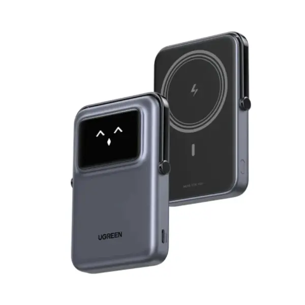 Ugreen UNO 20W 10000mAh Magnetic Wireless Powerbank Front and Back Side At Nextechstore.lk