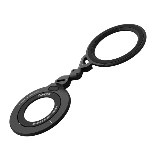 AULUMU G09 Infinite 360° Magnetic Stand With 3-Axis Rotation Black Side Angle open