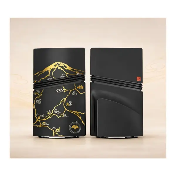 Ghost of Yotei PS5 Pro Faceplate – Disc Edition Black and Gold Sides