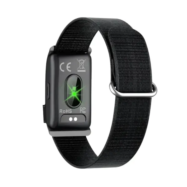 Porodo Trackfit Pro Smart Bracelet Fitness Tracker with Display Black Back Side View at Nextechstore.lk
