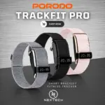 Porodo Trackfit Pro Smart Bracelet Fitness Tracker with Display Black , grey and pink at Nextechstore.lk