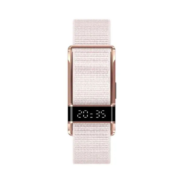 Porodo Trackfit Pro Smart Bracelet Fitness Tracker with Display Pink Front at Nextechstore.lk